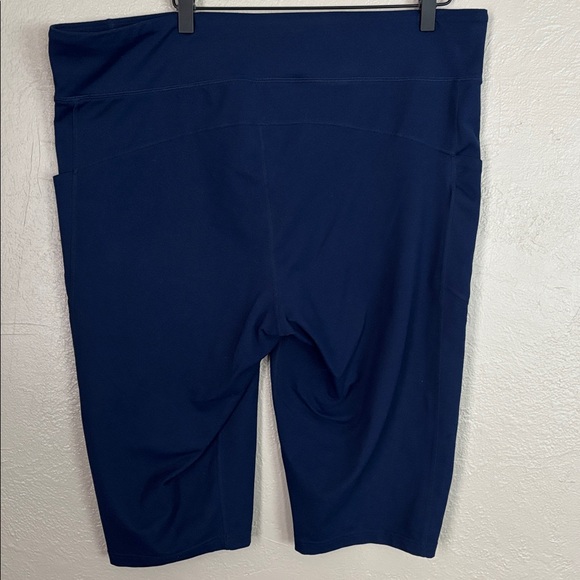 Lands End Plus Size Pull On Activewear Crop Pants Blue Women’s 2X Side Pockets - Picture 4 of 6